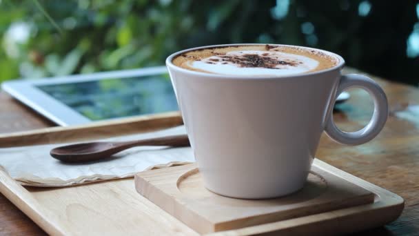 kávé a reggeli időben - Felvétel, videó