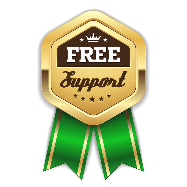 Gold badge di supporto gratuito
 - Vettoriali, immagini