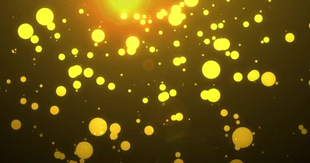 4K Futuristic shiny glittering flickering particle space loop background animation. Shiny glowy bokeh backdrop. Shimmering particle bg for new year, Christmas 2025, 2024,2026. Glamour award show bg. - Footage, Video