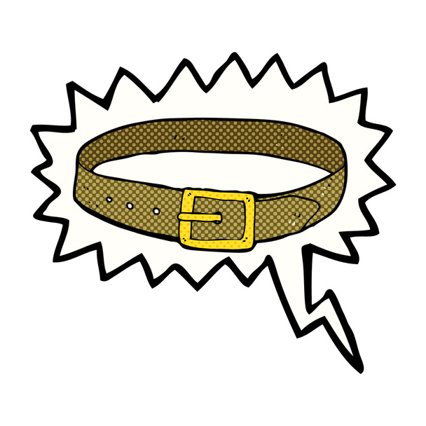 bande dessinée ceinture en cuir avec bulle de parole - Vecteur, image