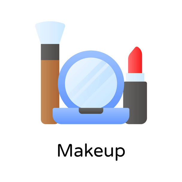 Make-up kit, dárek na den matek, vizuálně dokonalá ikona make-upu - Vektor, obrázek