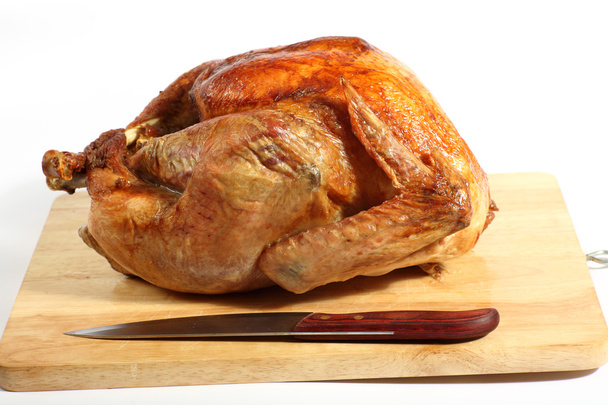 Roast turkey side view - Photo, Image