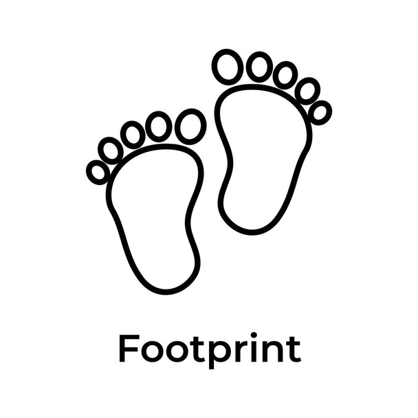 Baba lábnyomok vektor design trendi modern stílusban - Vektor, kép