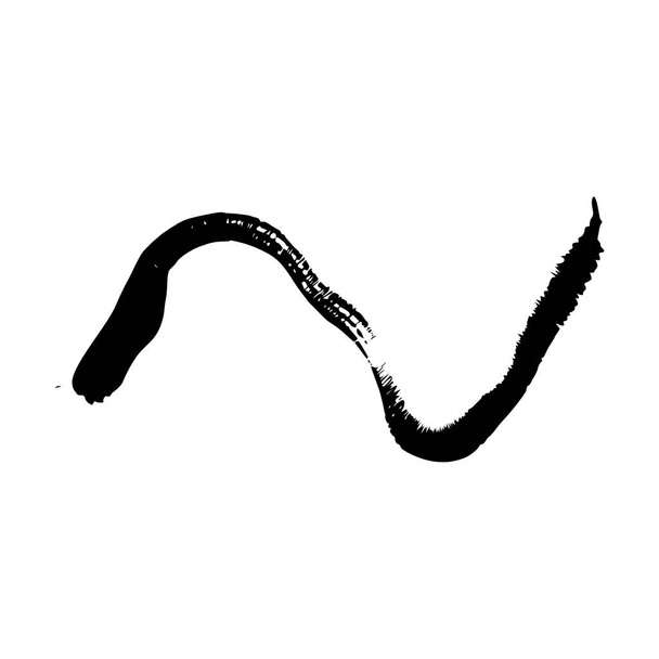 Pinselstrich Linie Element, Grunge Kohle Hand gezeichnet Luken kritzeln Marker Kunst Pinsel Linie - Vektor, Bild