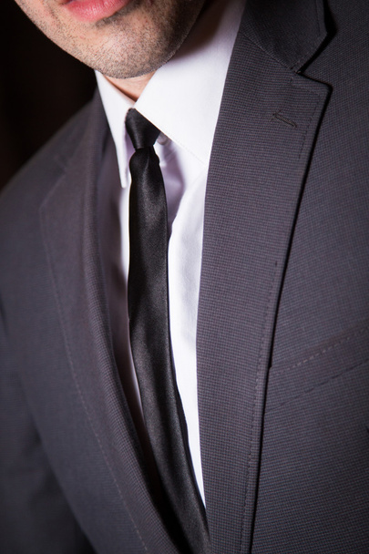 Czarny krawat  - Zdjęcie, obraz