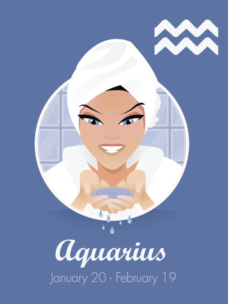 Aquarius zodiac sign - Vector, Image