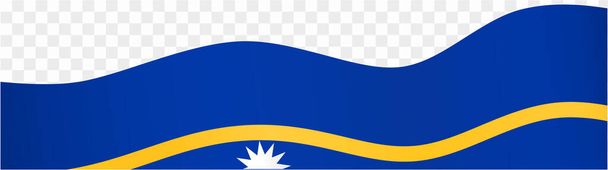 Nauru zászló hullám elszigetelt png vagy átlátszó háttér vektor illusztráció. - Vektor, kép