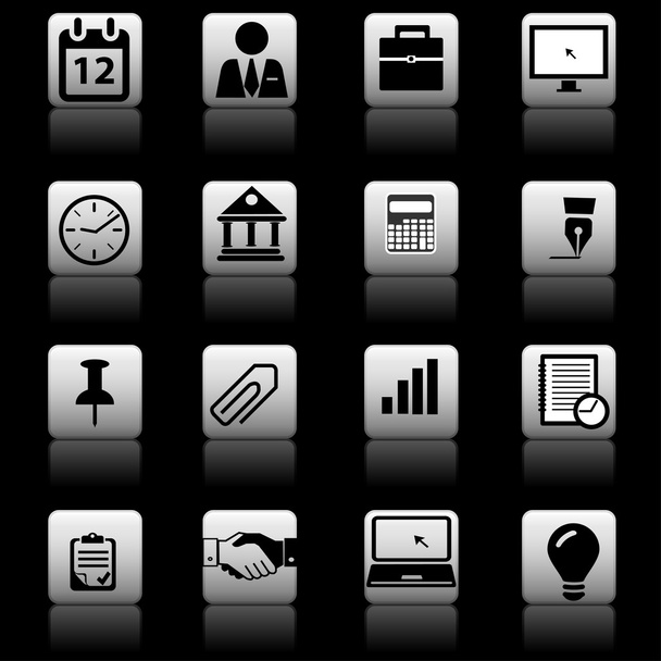 Business icons set - Vetor, Imagem