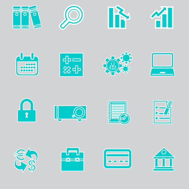 Business icons set - Vector, afbeelding