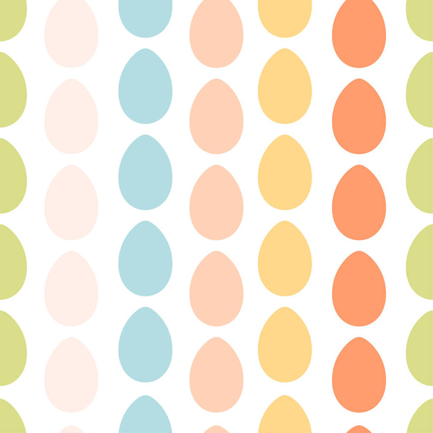 Πασχαλινά αυγά χωρίς ραφή. Ζωγραφισμένα πολύχρωμα αυγά. Καλό Πάσχα. Εικονογράφηση διάνυσμα σε επίπεδο στυλ - Διάνυσμα, εικόνα