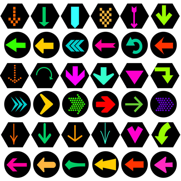 Arrow icon set - Вектор,изображение