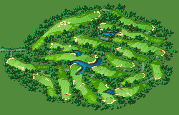 Diseño del campo de golf
 - Vector, imagen