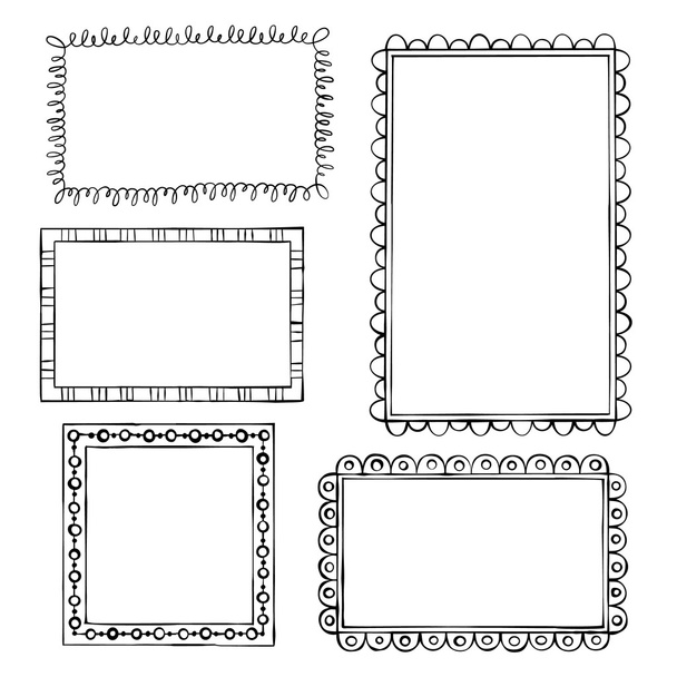 Doodle frames - Vetor, Imagem