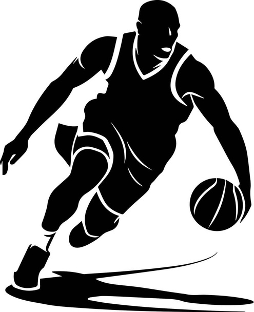 Bir basketbol oyuncusunun vektör illüstrasyonu - Vektör, Görsel