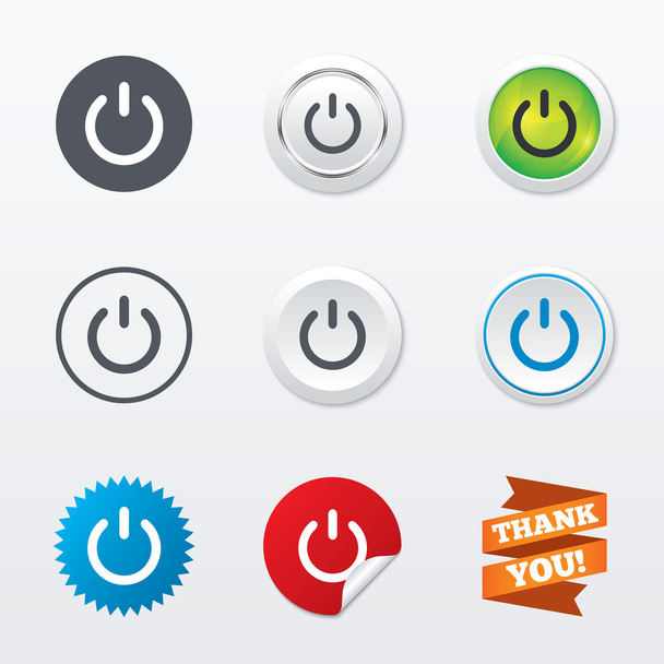 Power sign icons - Vector, afbeelding