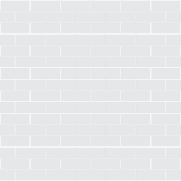 Abstract seamless white flat brick wall - Vector, Image