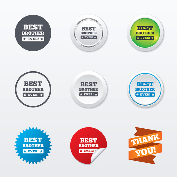 Best brother ever sign icons - Vector, afbeelding
