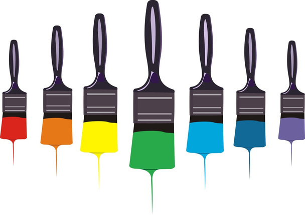 Paint brushes - Vector, Image