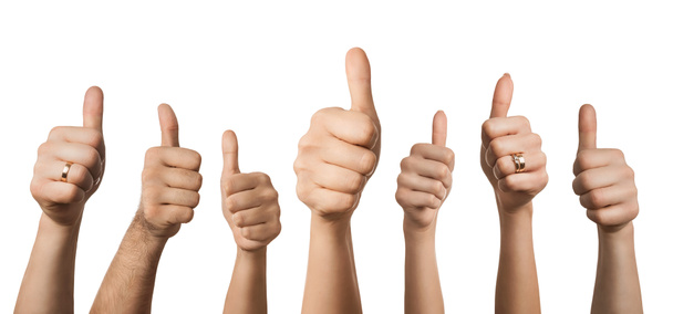 Many hands showing thumbs up - Photo, Image