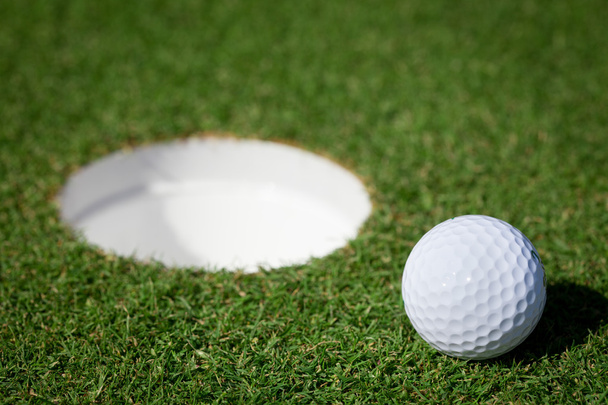 Golf Ball near the Hole - Photo, Image