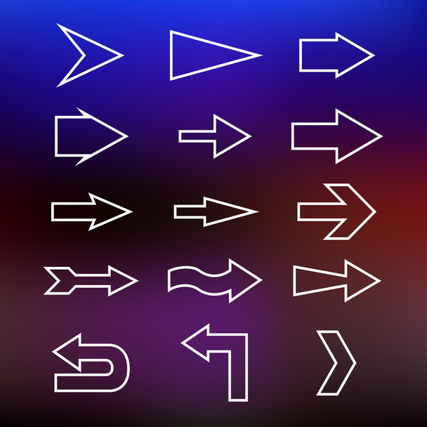 Ilustración con conjunto de flechas
 - Vector, imagen