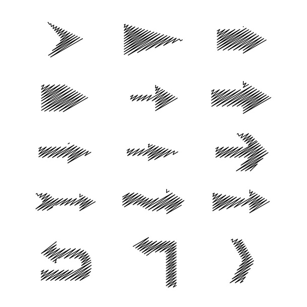 Illustration with set of arrows - Vector, afbeelding