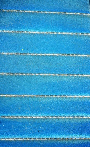 Szczegół tekstura sofa starodawny niebieski skóra - Zdjęcie, obraz