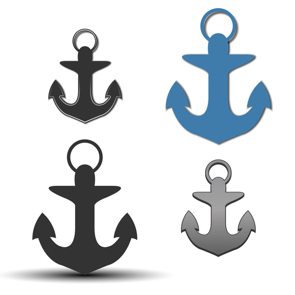 Icons anchor, vector illustration. - Vettoriali, immagini