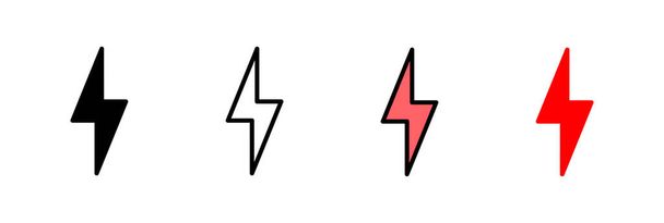 Lightningアイコンベクトル図。電気信号と記号。パワー・アイコン。エネルギー記号 - ベクター画像