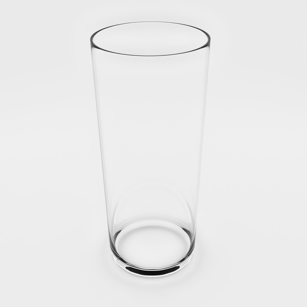 lege waterglas geïsoleerd op wit - Foto, afbeelding