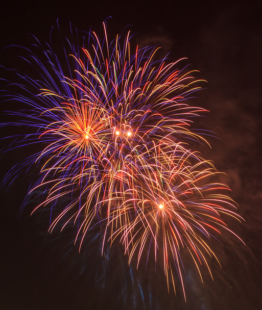 Beautiful colorful holiday fireworks - Foto, afbeelding