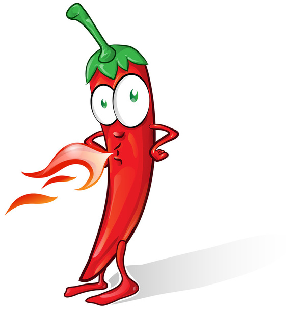 Mexican chili cartoon isolated on white background - Вектор,изображение