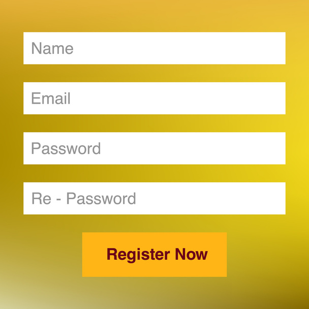 Illustration with registration form on blurred background - Вектор, зображення