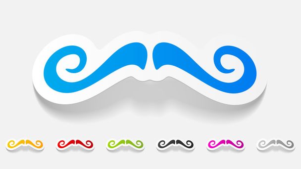 Realistic design element, mustache - Vector, Image