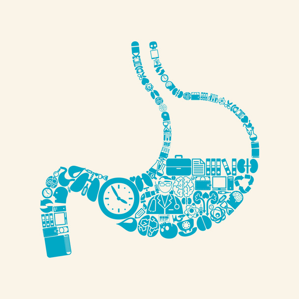 Icono en forma de estómago
 - Vector, Imagen