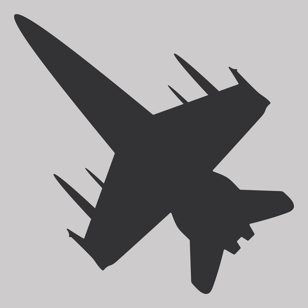 vojenský stíhací vektor ikona izolované na bílém pozadí - Vektor, obrázek