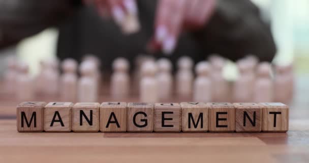 Słowo zarządzania zasobami ludzkimi i koncepcja zarządzania. Zarządzanie zespołem w biznesie - Materiał filmowy, wideo