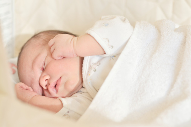 newborn in crib - Photo, Image