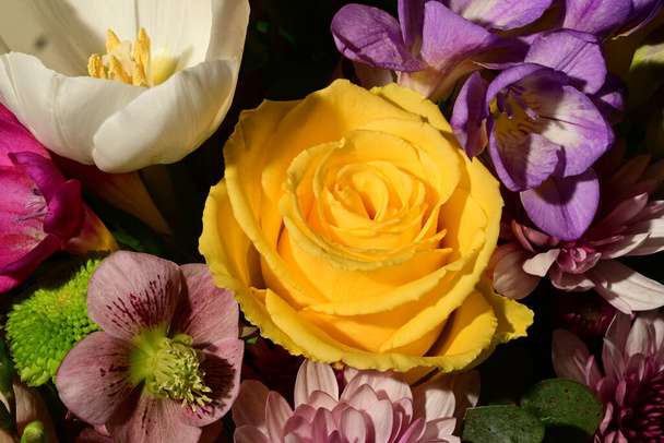 hermoso ramo de flores de primavera brillante, tiro al estudio - Foto, Imagen