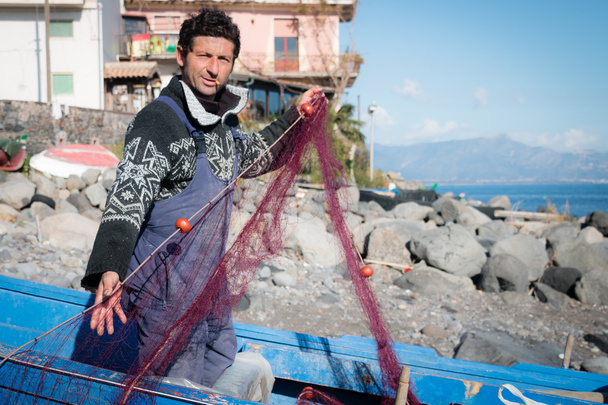Fischer mit Netzen - Foto, Bild