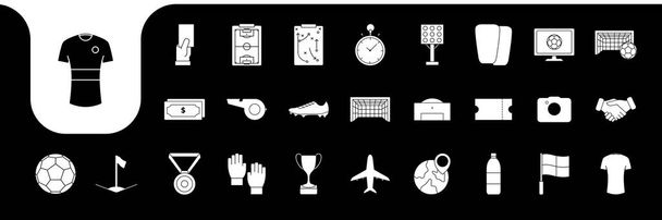 football icon set collection design vector - Vector, Image