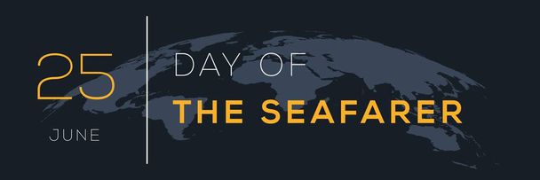 Día de la gente de mar, celebrado el 25 de junio. - Vector, Imagen