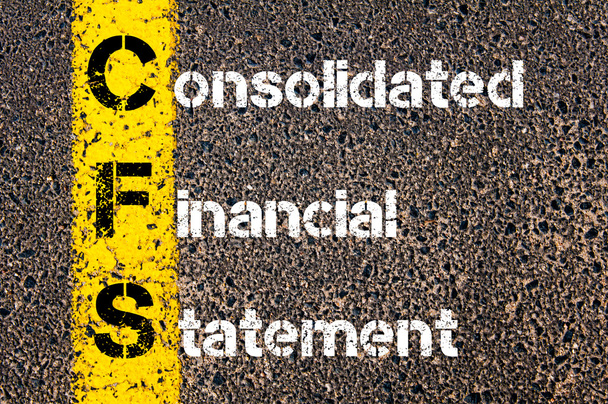 Cfs akronim biznes jako skonsolidowanego sprawozdania finansowego - Zdjęcie, obraz