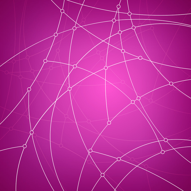 Geometric vector pattern,curves and nodes - Vector, Image