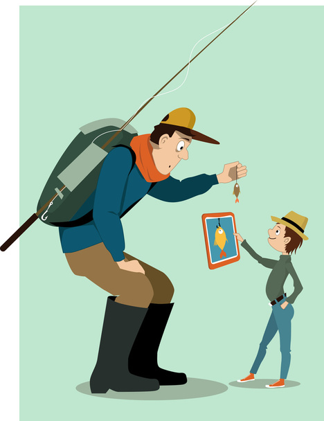 La pesca di famiglia nell'era digitale
 - Vettoriali, immagini