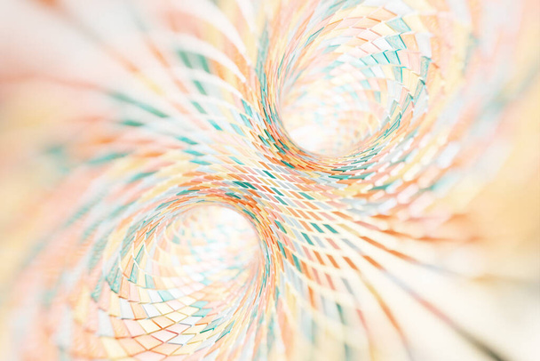 3D renderização, forma perfeita, espiral colorida, fundo abstrato - Foto, Imagem