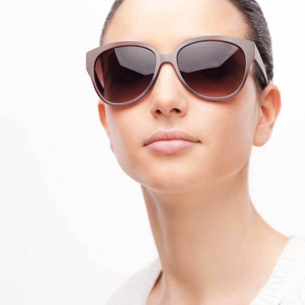 Fashion model wearing big sunglasses - Foto, imagen