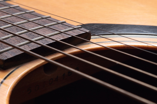 gitár húrok közelről - Fotó, kép