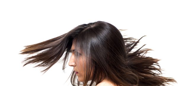 güzel bir kadın saçını sallama  - Fotoğraf, Görsel