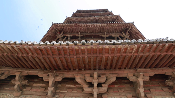 Pagoda świątyni fogong - Materiał filmowy, wideo